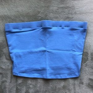 Blue Cropped Tube Top